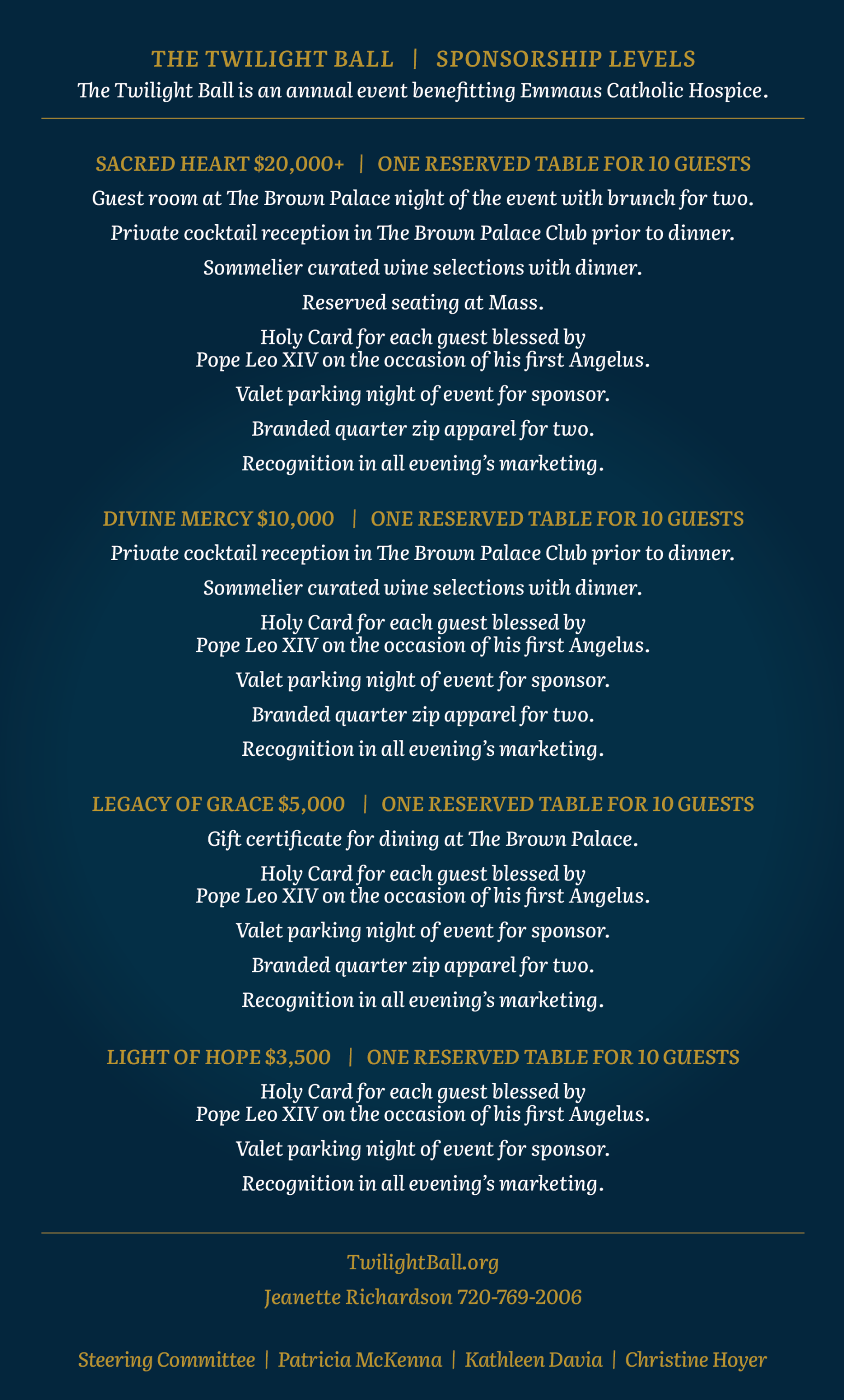 Twilight Ball - Sponsorship